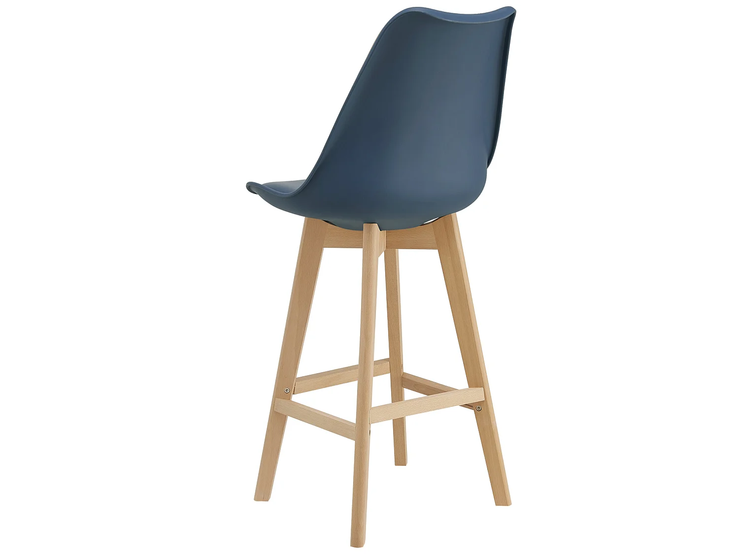 Lot de 2 Tabourets de Bar Lublin Simili Hêtre 105 x 48 x 58 cm Bleu [en.casa]