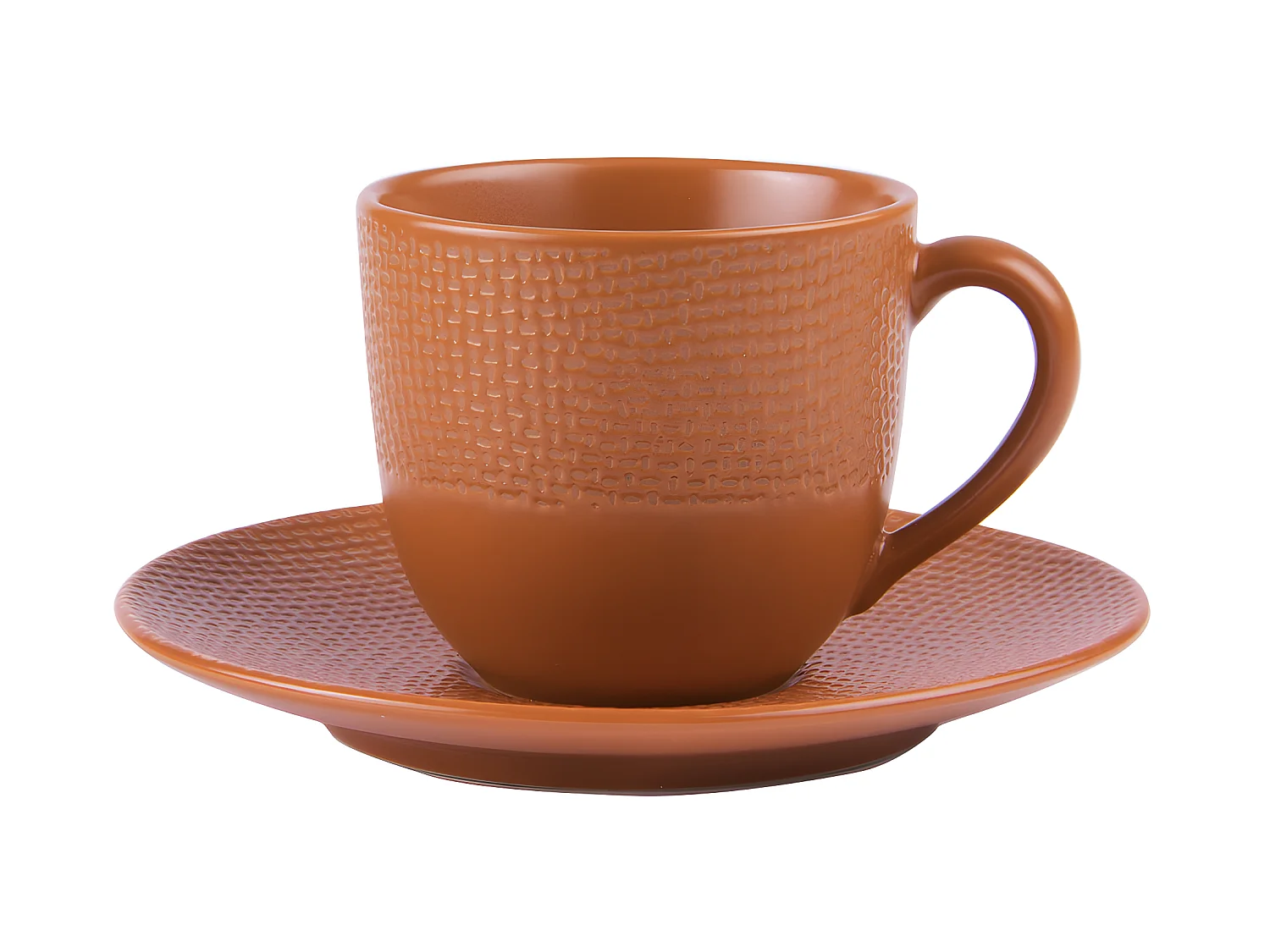 Tasse à café et sous-tasse Vésuvio terra 12 cl (lot de 6)