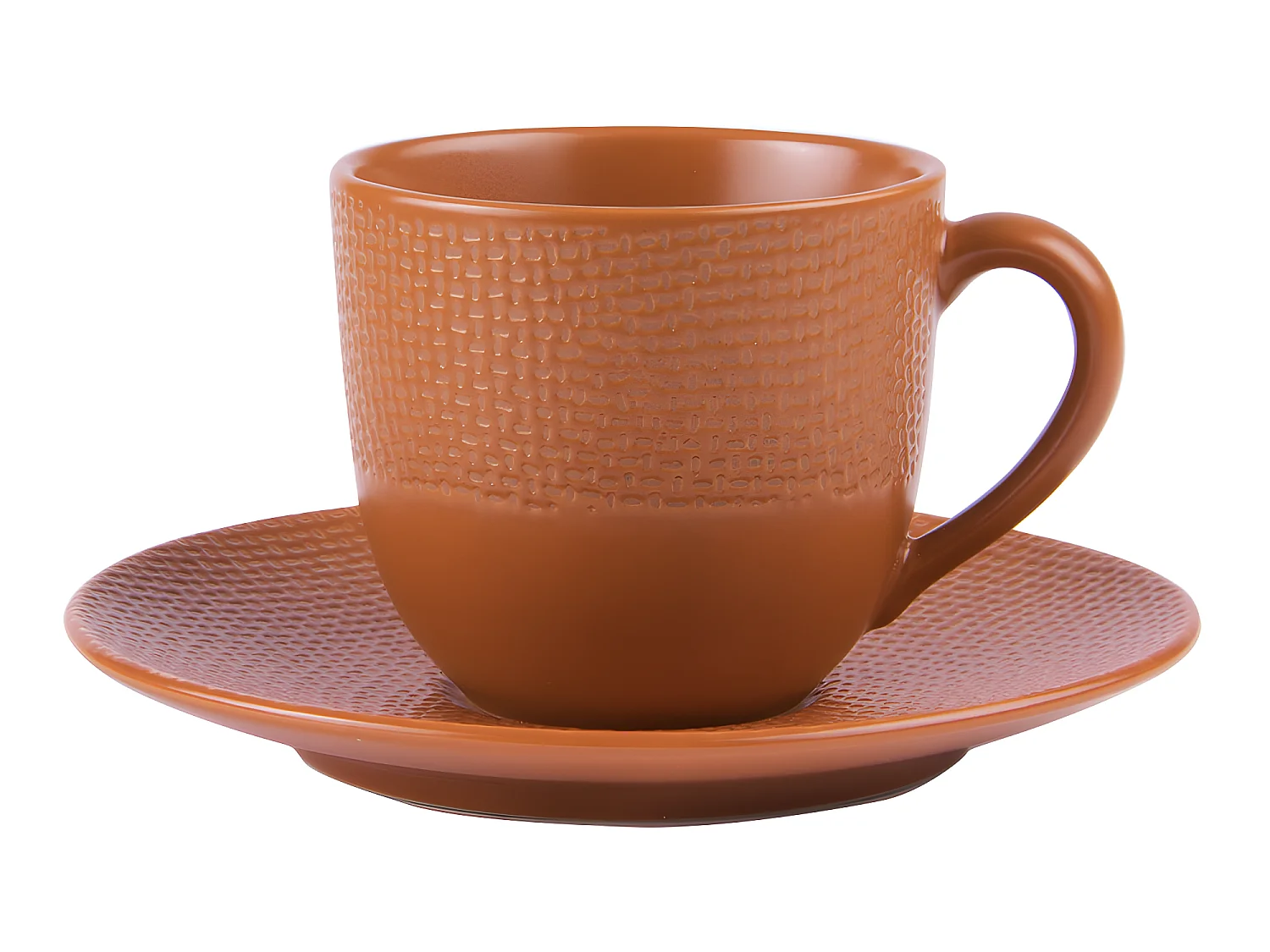 Tasse à café et sous-tasse Vésuvio terra 12 cl (lot de 6)