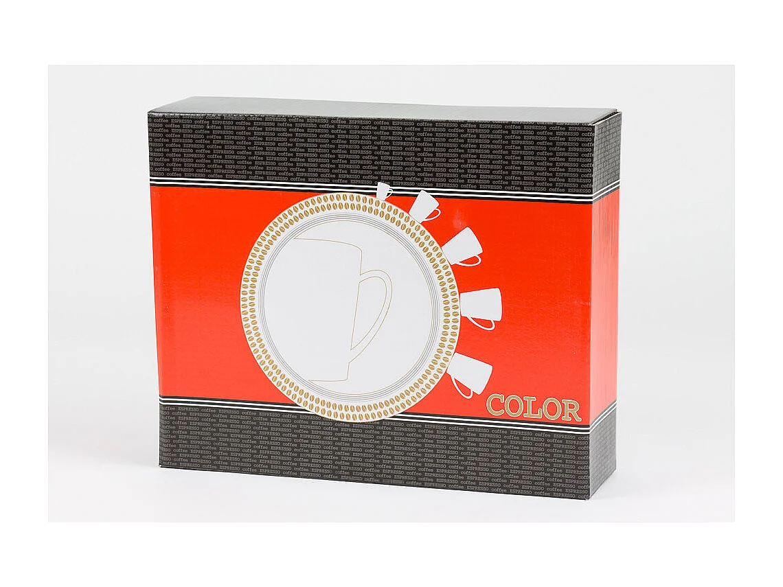 Coffret de 6 tasses à café Color 12,5 cl assorties