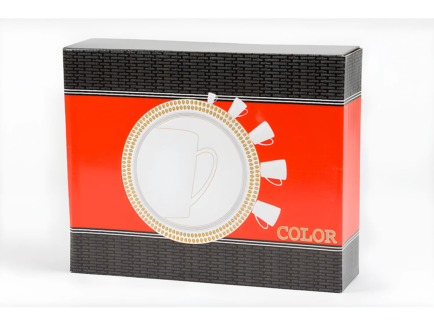 Coffret de 6 tasses à café Color 12,5 cl assorties