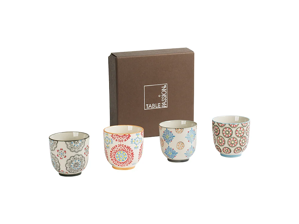 Coffret de 4 gobelets à thé Bohème 15 cl