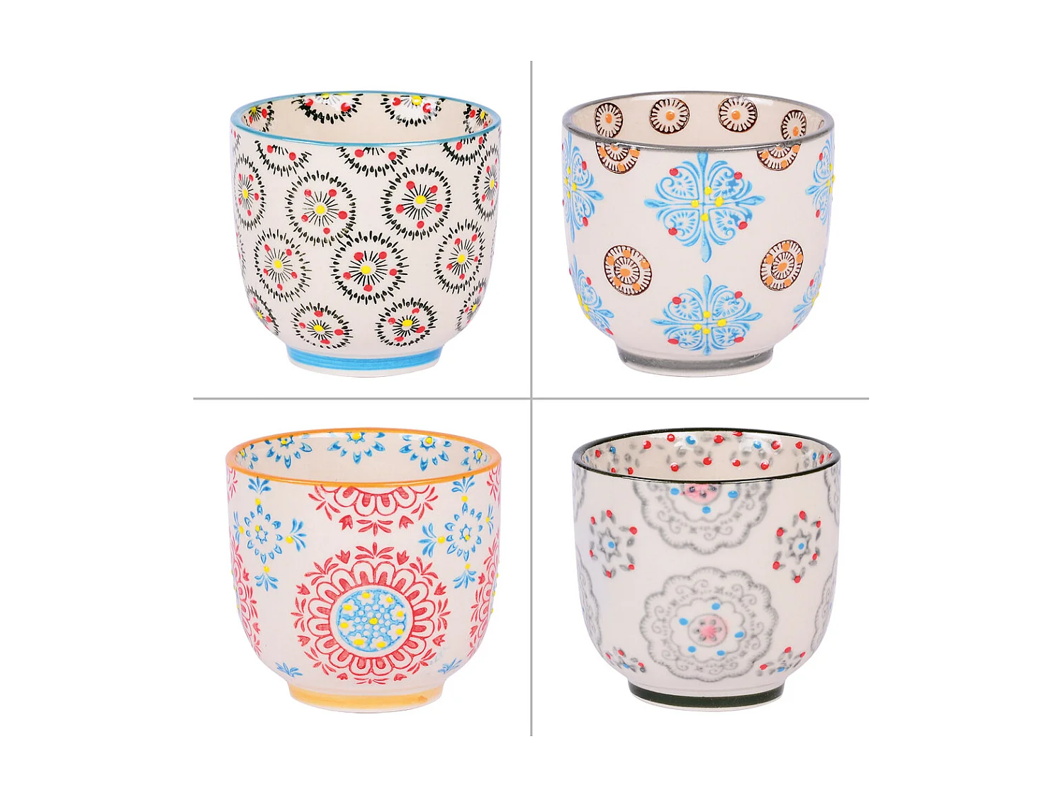 Coffret de 4 gobelets à thé Bohème 15 cl