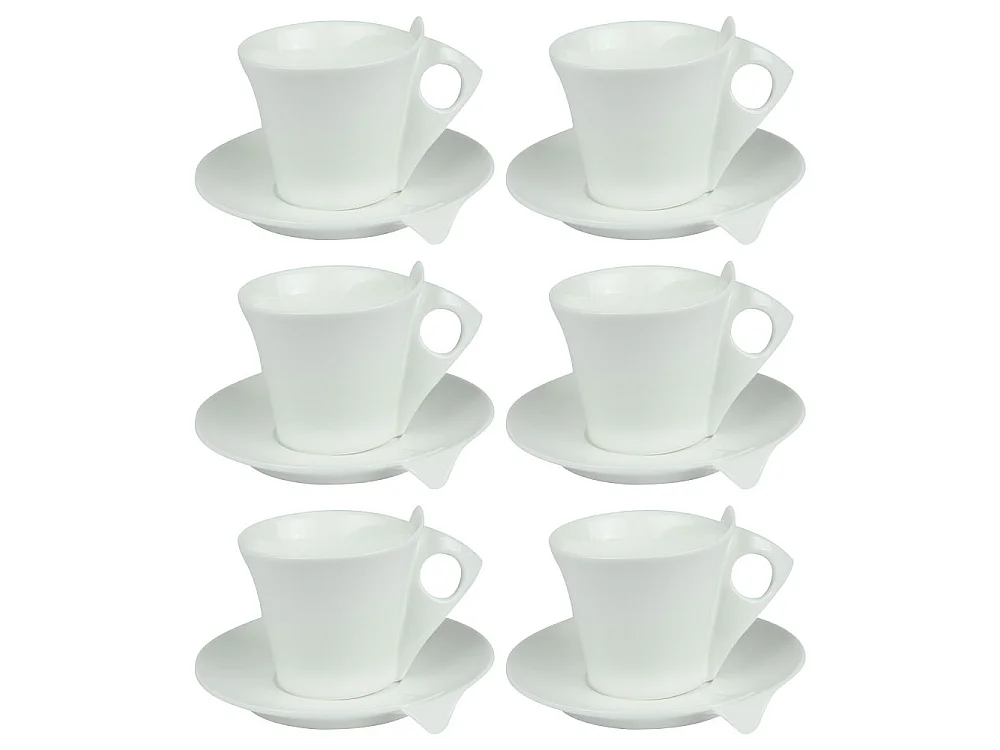 Coffret de 6 tasses et sous tasses Libra 18 cl