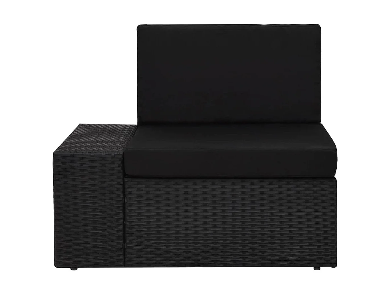 Salon de jardin 4 pcs Résine tressée Noir