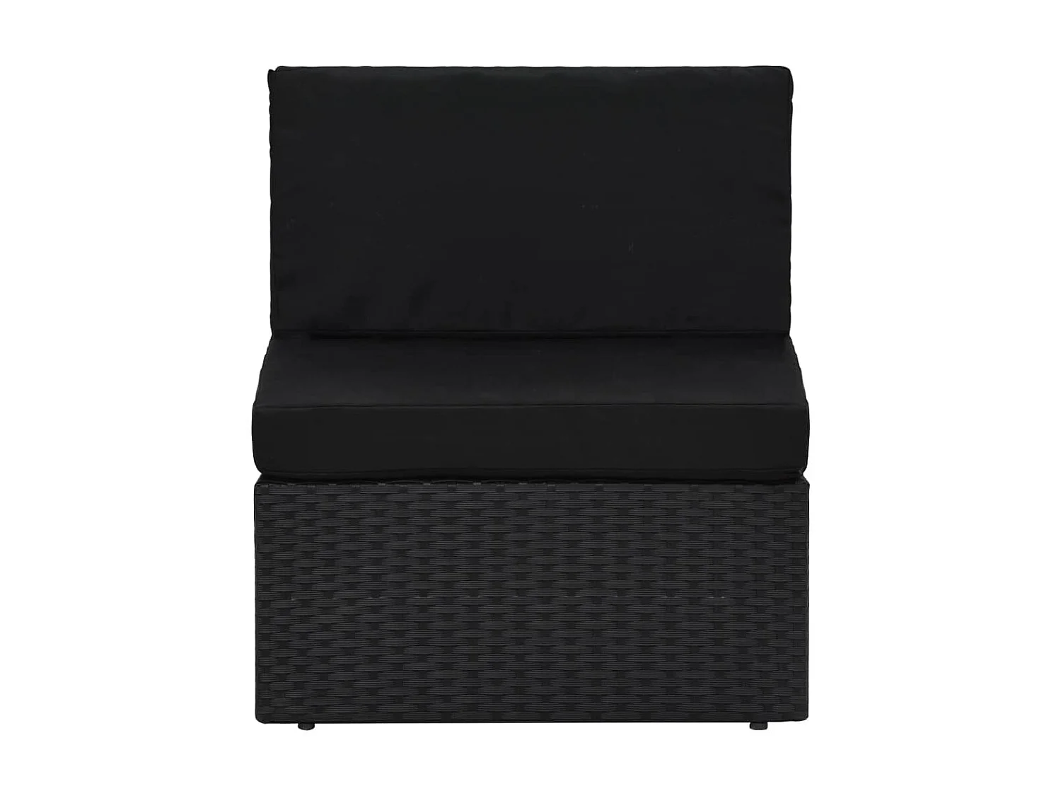 Salon de jardin 4 pcs Résine tressée Noir