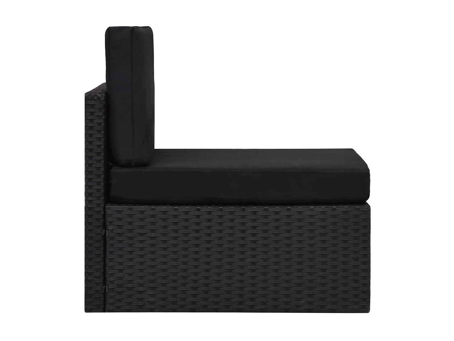 Salon de jardin 4 pcs Résine tressée Noir