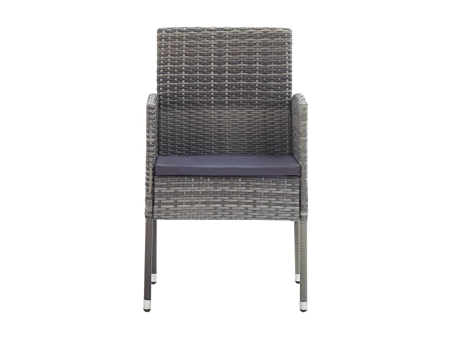 Ensemble à dîner de jardin 3 pcs Résine tressée Anthracite