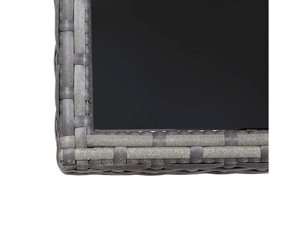 Ensemble à dîner de jardin 3 pcs Résine tressée Anthracite