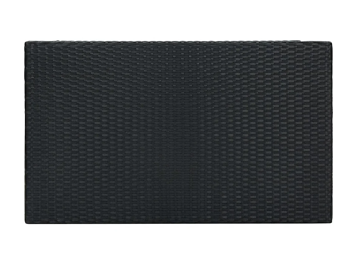 Ensemble de bar de jardin 5 pcs et coussins Résine tressée Noir 6