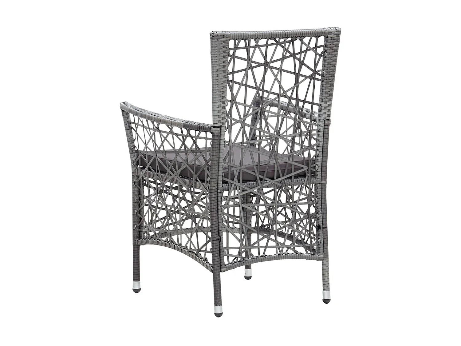 Mobilier à dîner d'extérieur 7 pcs Résine tressée Gris