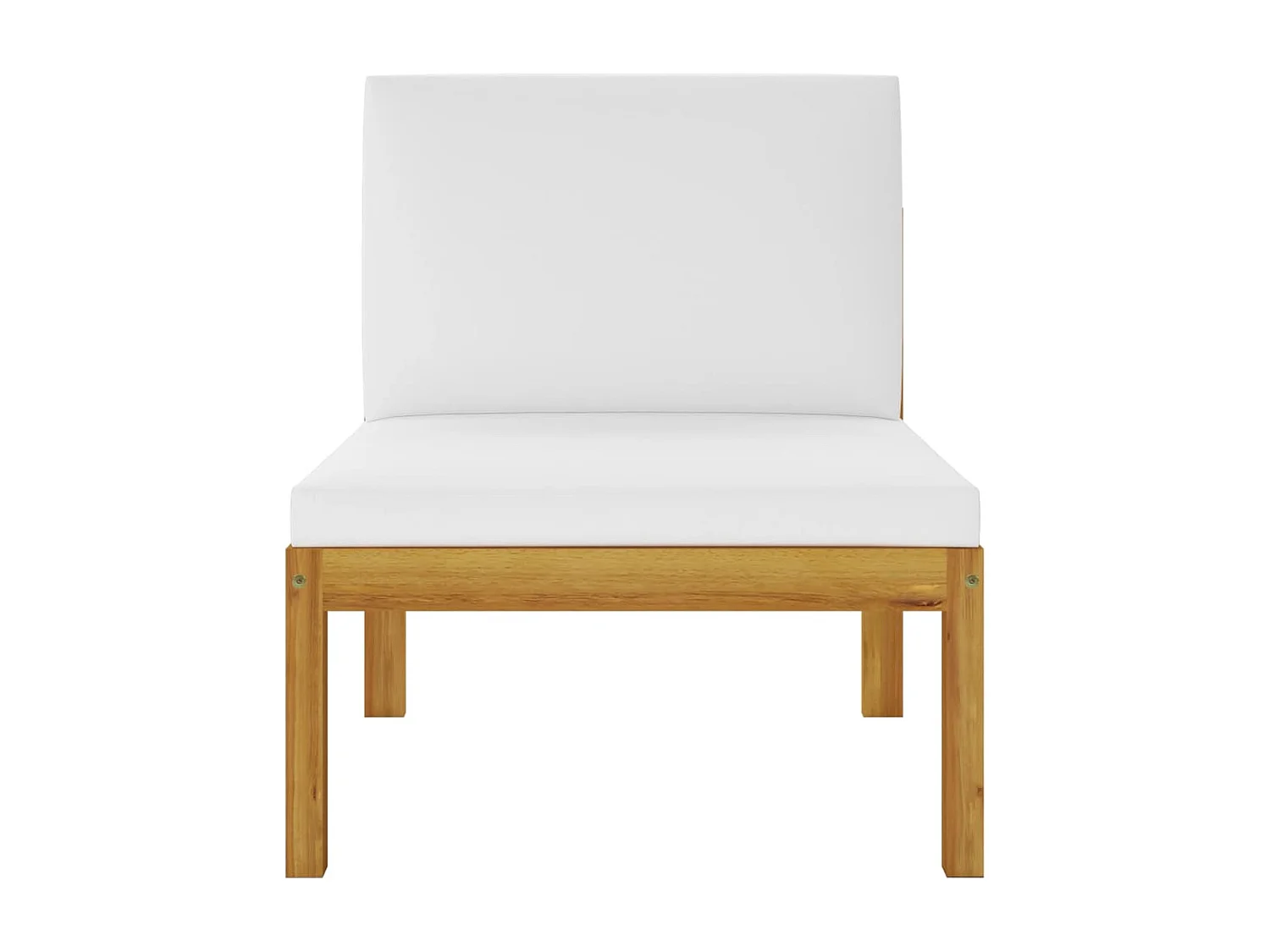 Salon de jardin 8 pcs avec coussins Crème Bois d'acacia solide 3