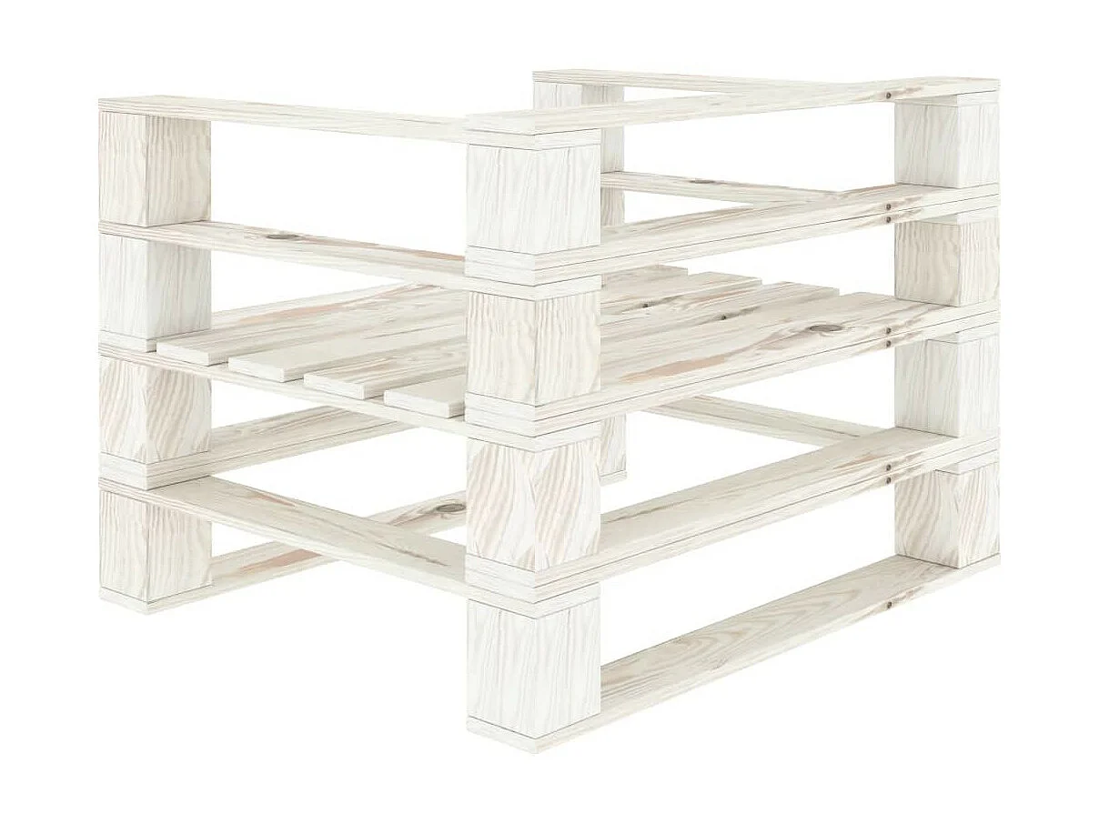 Fauteuil palette de jardin Bois Blanc
