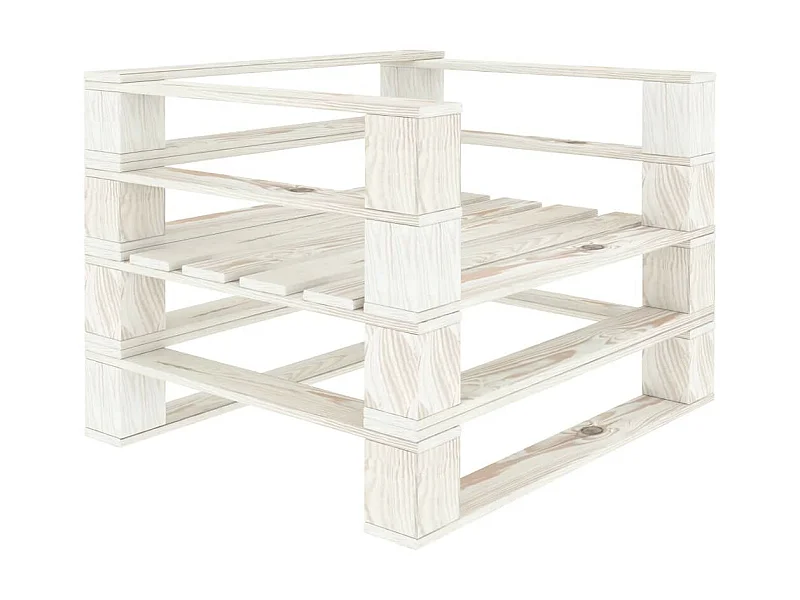 Fauteuil palette de jardin Bois Blanc