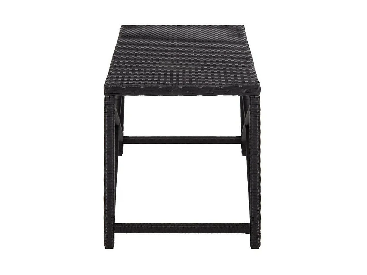 Banc de jardin résine tressée noire Adgi 120cm