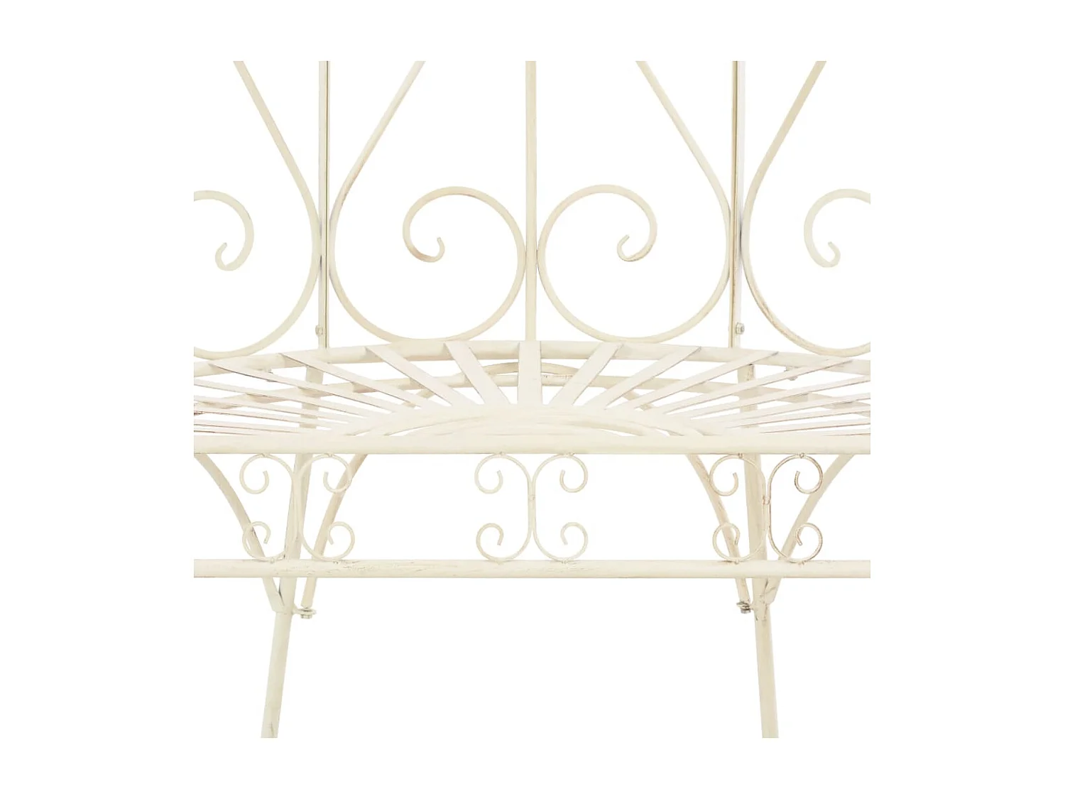 Banc de jardin 95cm Fer Blanc antique