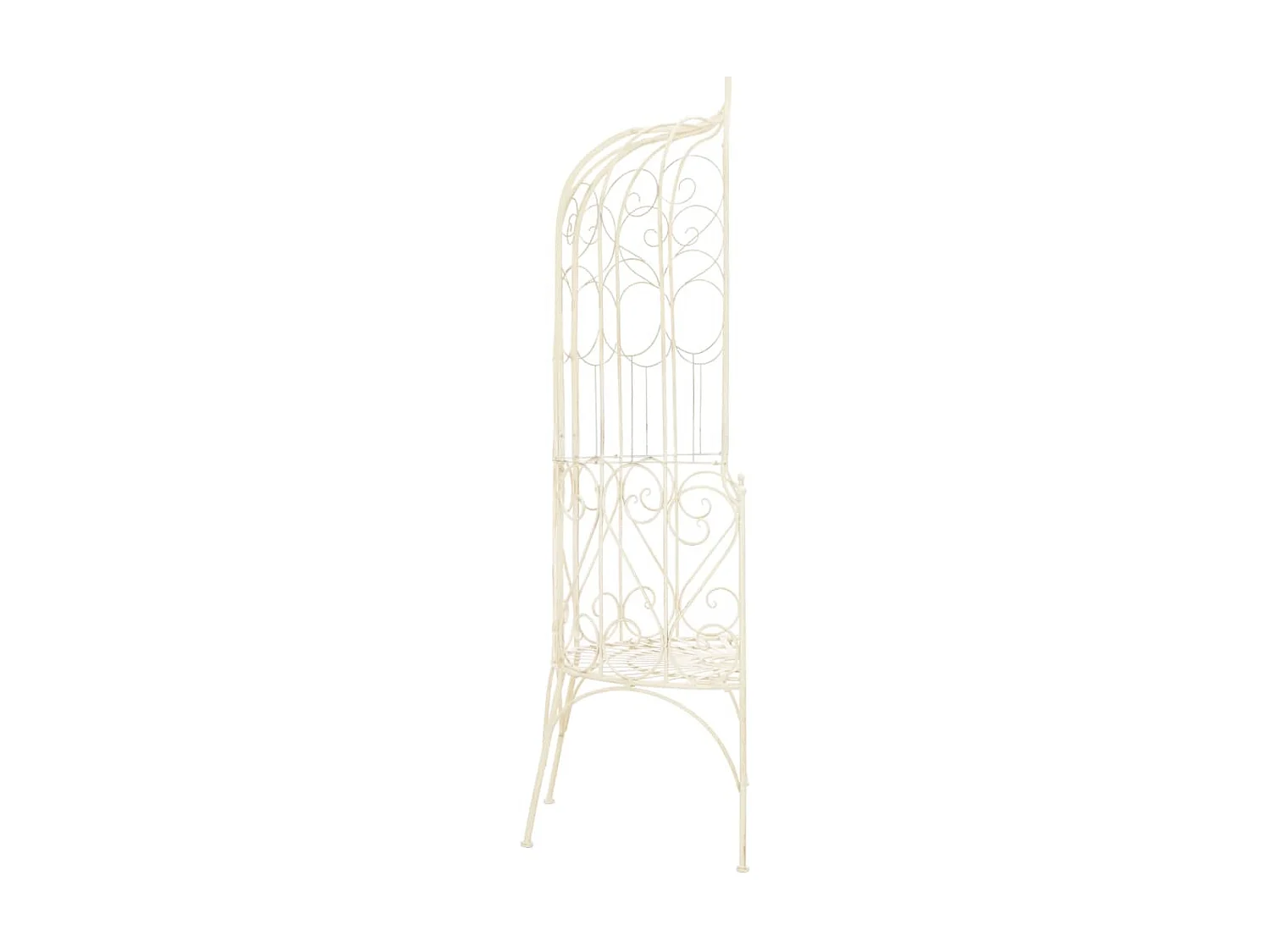 Banc de jardin 95cm Fer Blanc antique