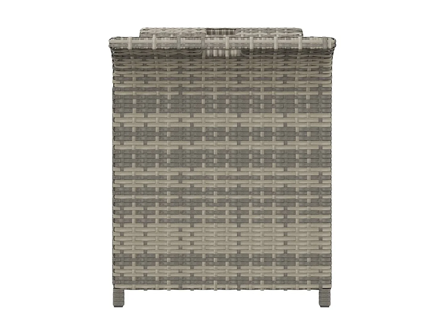 Banc de jardin avec coussin gris 116x46x57 résine tressée