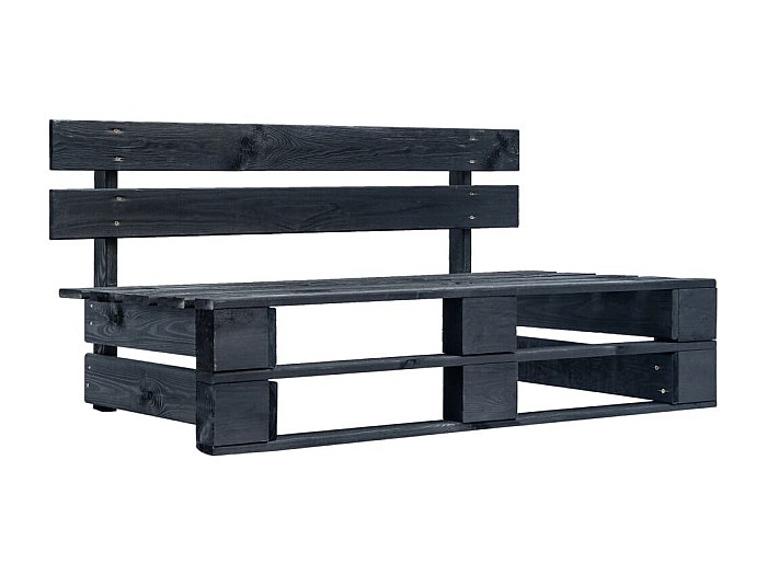 Banc palette de jardin Bois Noir