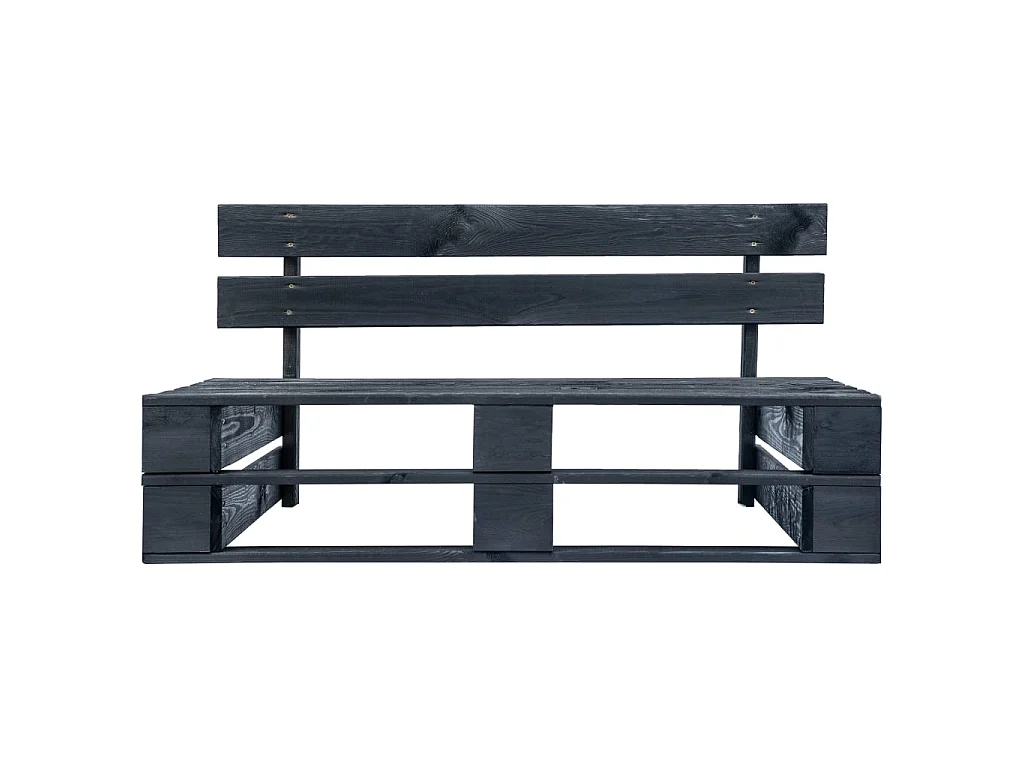 Banc palette de jardin Bois Noir