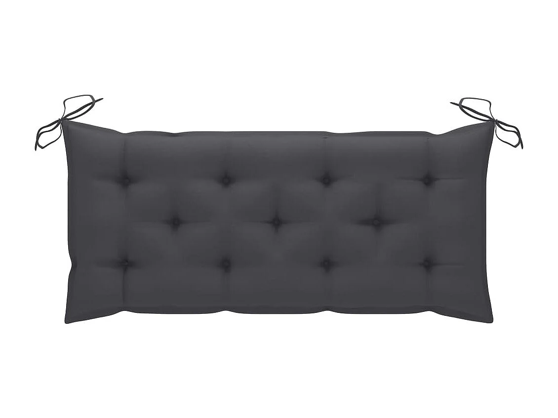 Banc de jardin pliable avec coussin 118cm Bambou 8