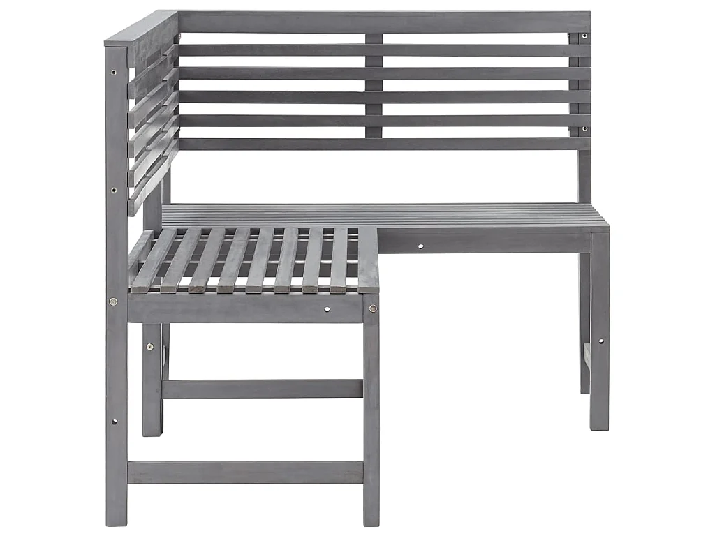 Banc d'angle de jardin Gris 140cm Bois solide d'acacia