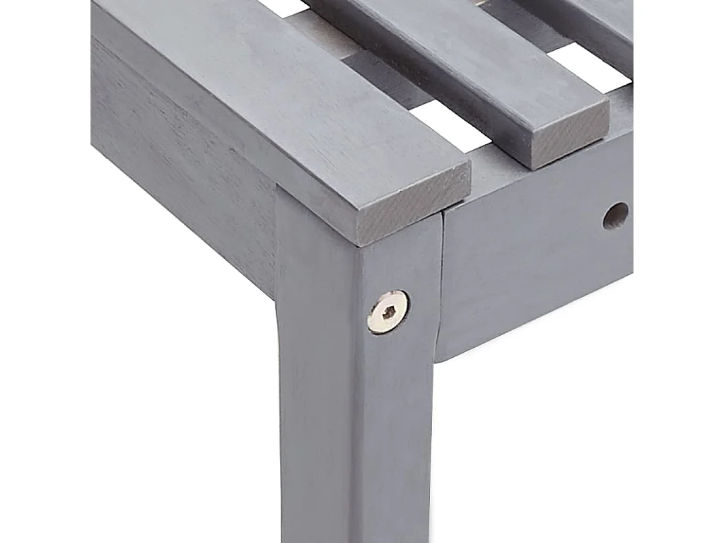 Banc d'angle de jardin Gris 140cm Bois solide d'acacia