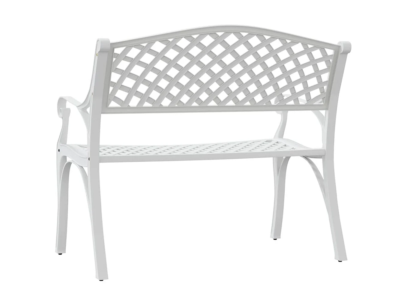 Banc de jardin 102cm Aluminium coulé Blanc