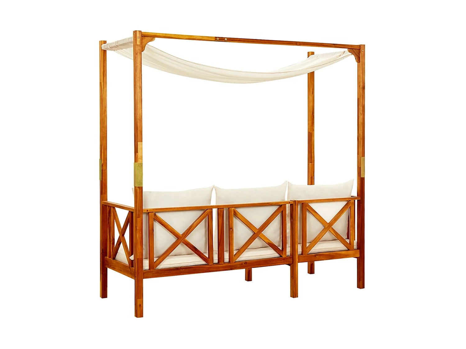 Banc de jardin avec auvent Bois d'acacia solide 2