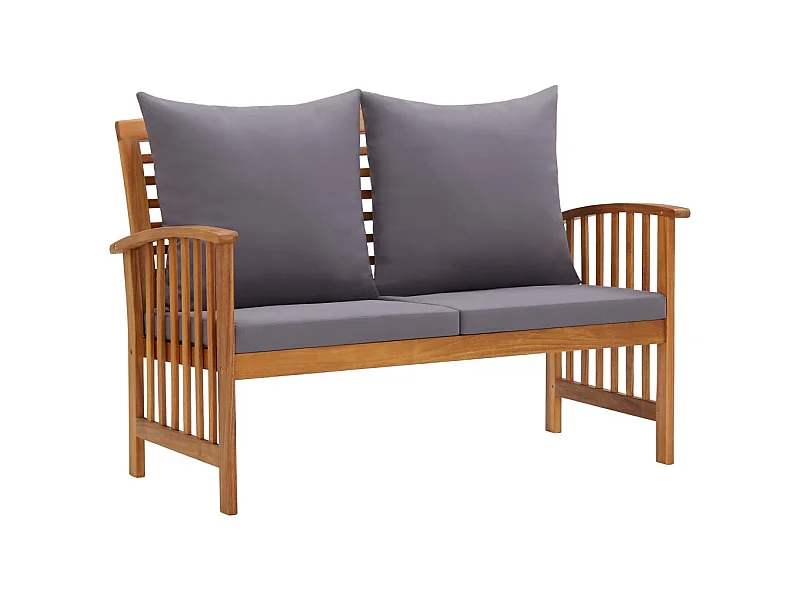 Banc de jardin avec coussins 119cm Bois solide d'acacia 3