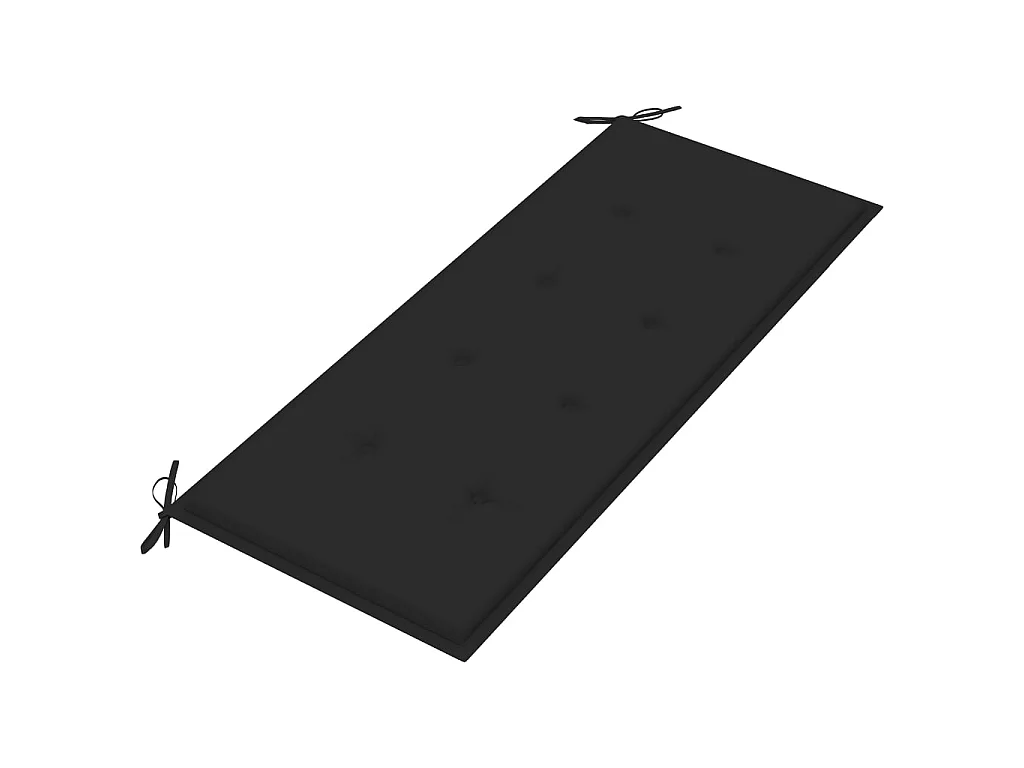 Banc de jardin pliable avec coussin 118cm Bambou 19