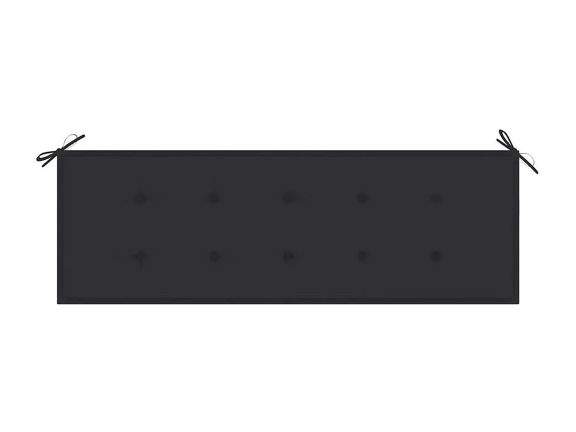 Banc de jardin empilable et coussin 159cm Bois de teck massif