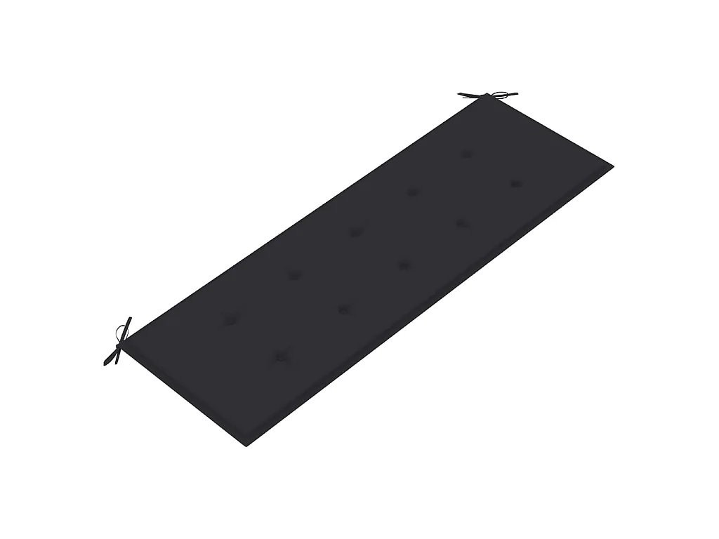 Banc de jardin empilable et coussin 159cm Bois de teck massif