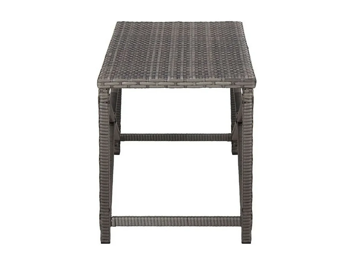 Banc de jardin résine tressée grise Adgi 120cm