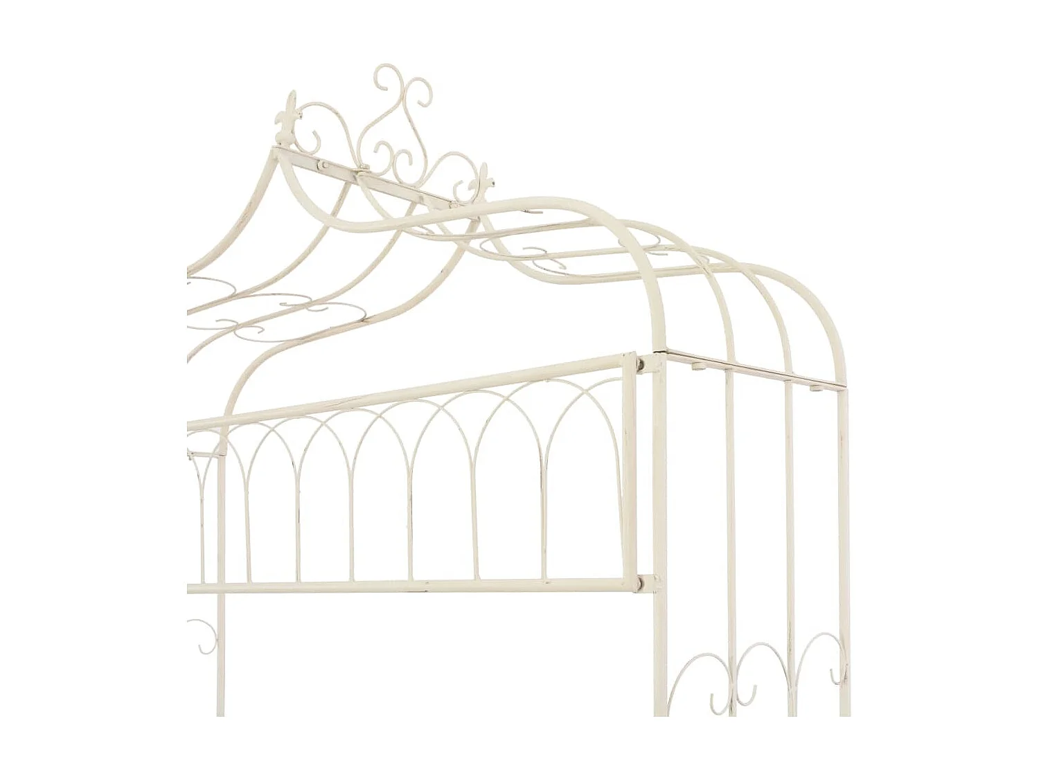 Banc de jardin 122cm Fer Blanc antique