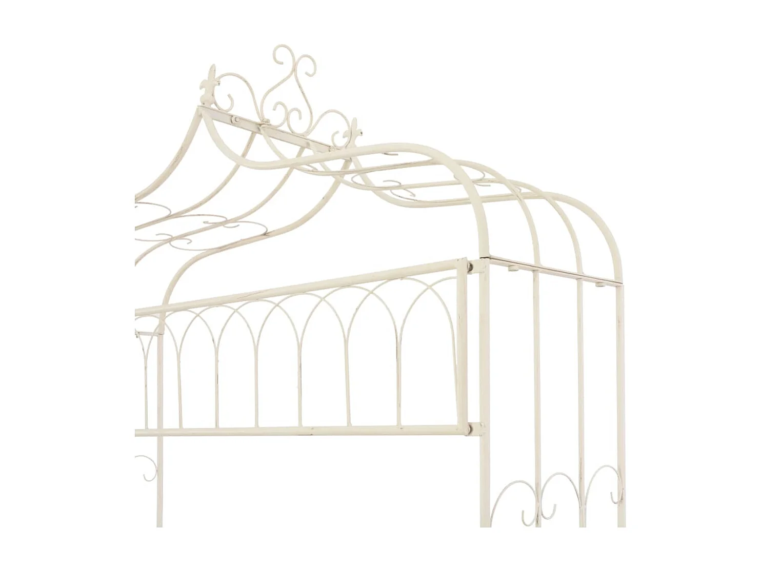 Banc de jardin 122cm Fer Blanc antique