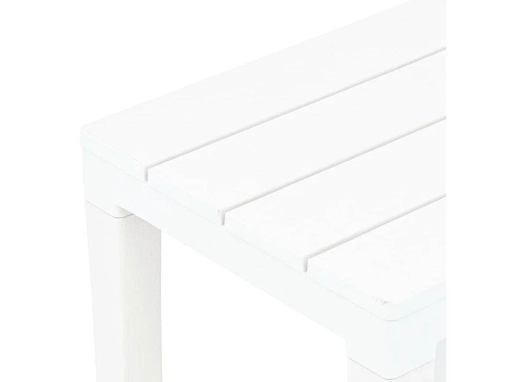 Bancs de jardin 2 pcs Blanc Plastique