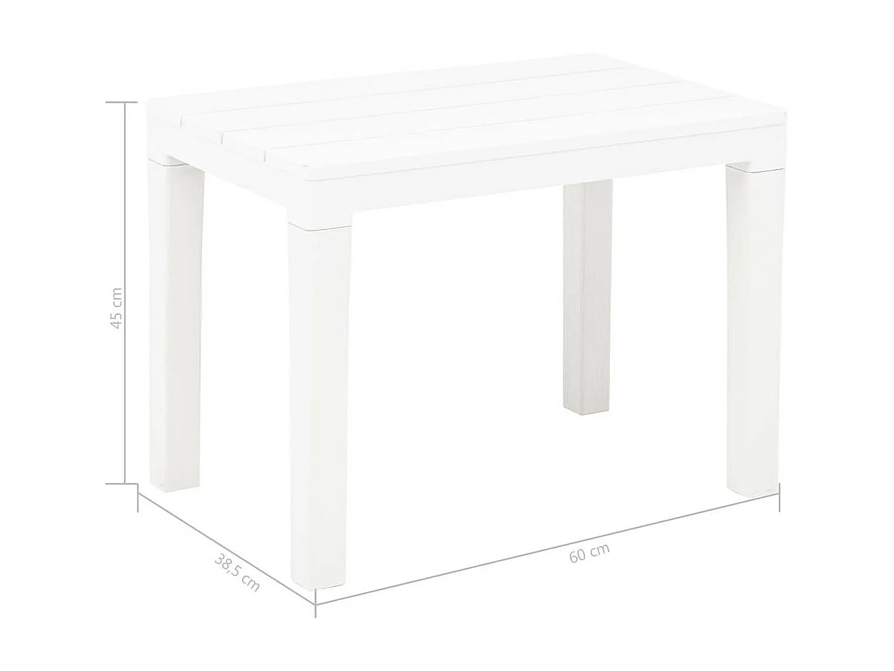 Bancs de jardin 2 pcs Blanc Plastique