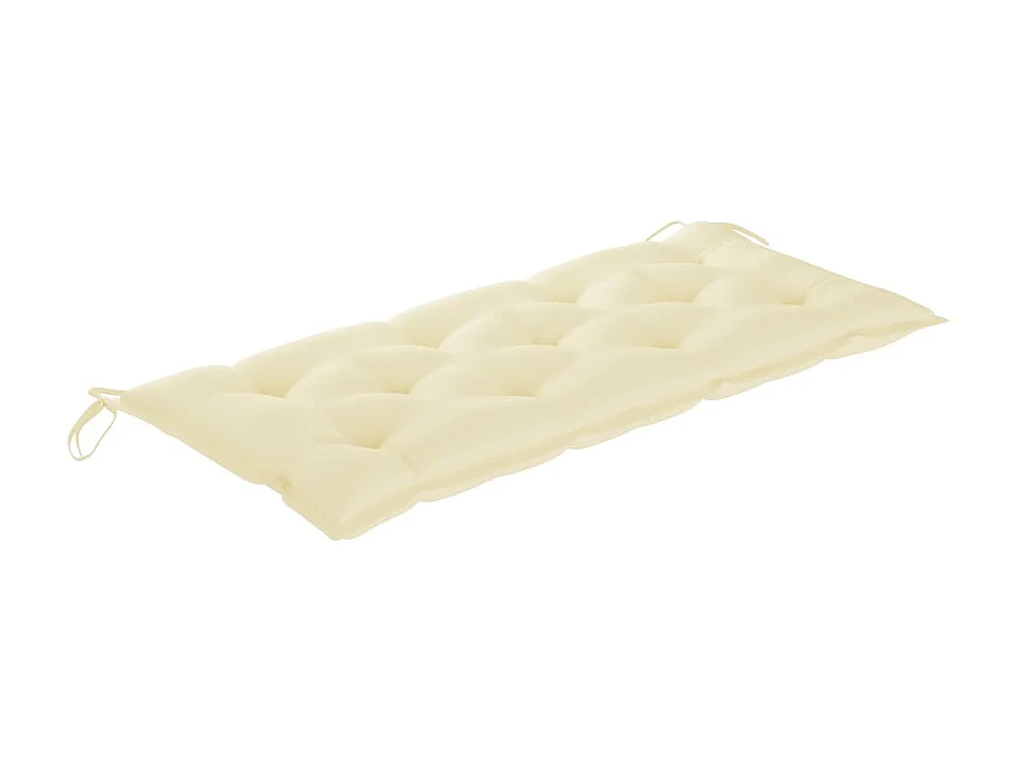 Banc de jardin pliable avec coussin 118cm Bambou 10