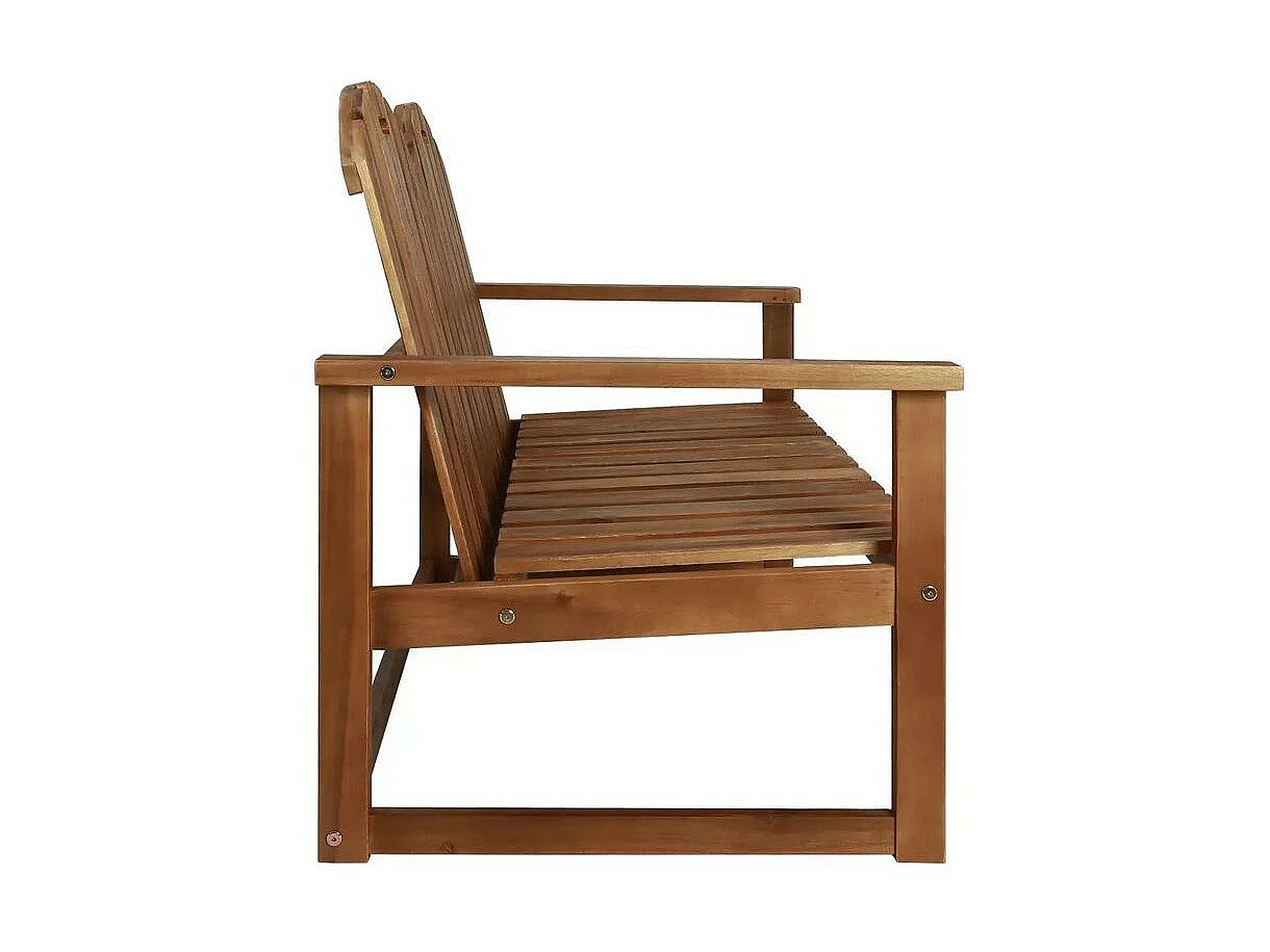 Banc de jardin acacia massif foncé Sikash