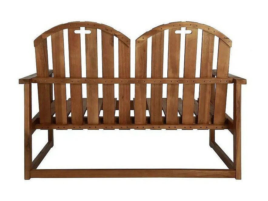 Banc de jardin acacia massif foncé Sikash