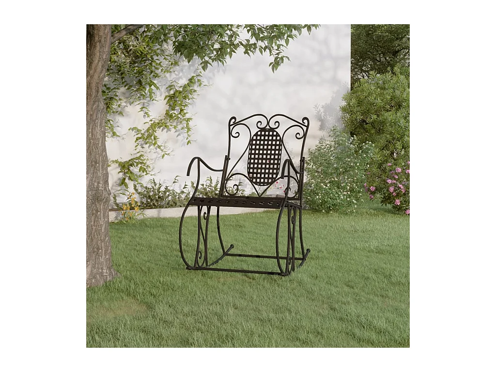 Banc à bascule 84cm Noir Acier