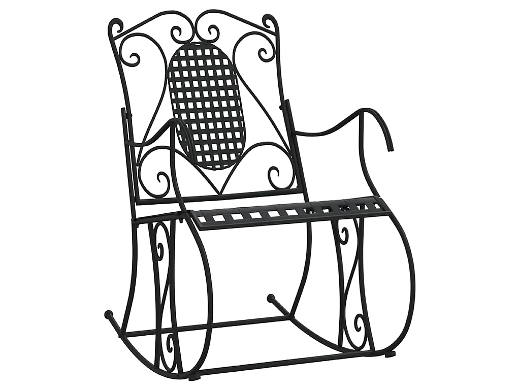 Banc à bascule 84cm Noir Acier