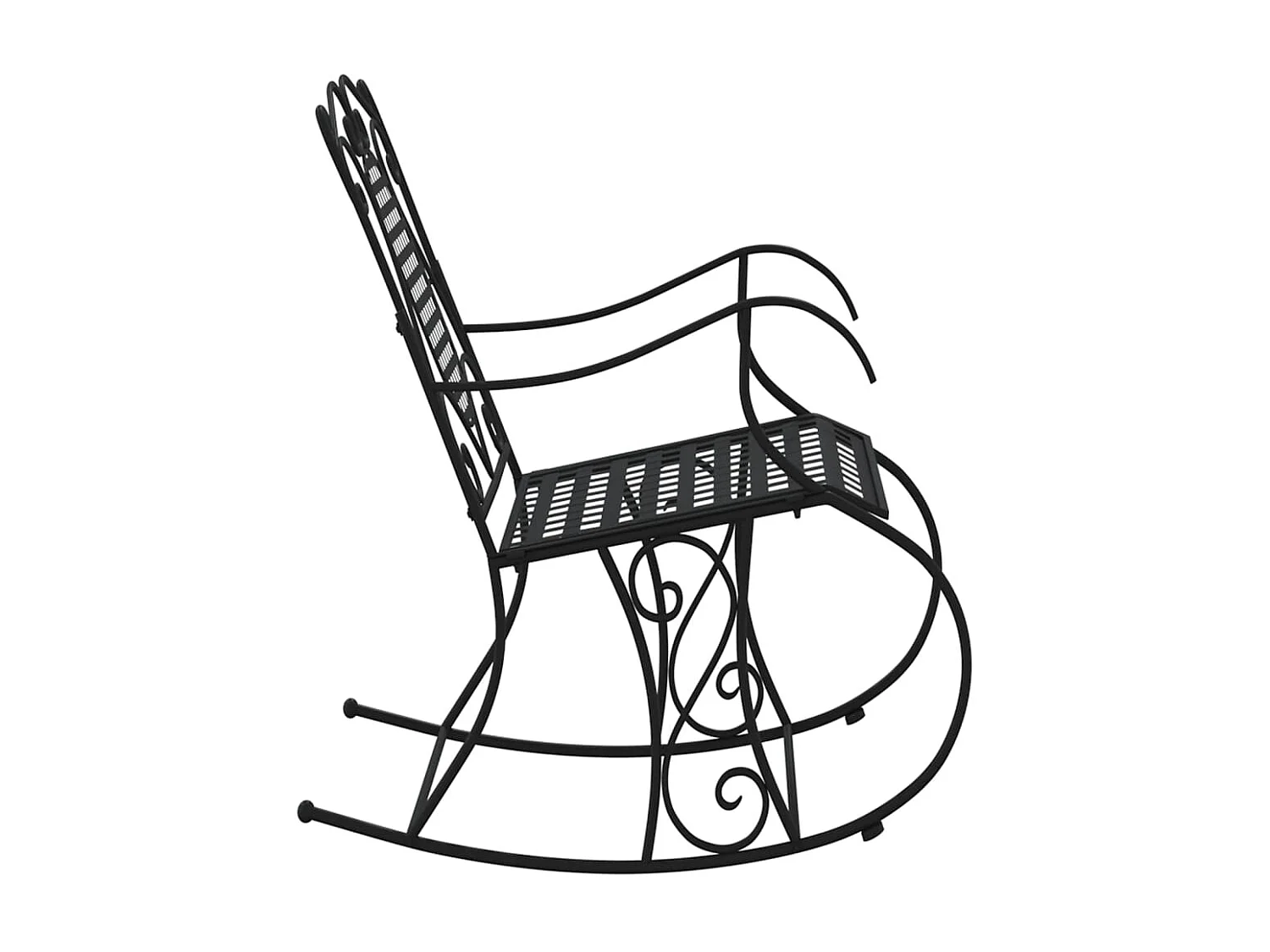 Banc à bascule 84cm Noir Acier