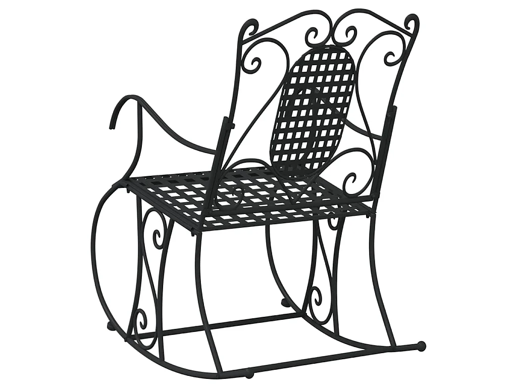 Banc à bascule 84cm Noir Acier