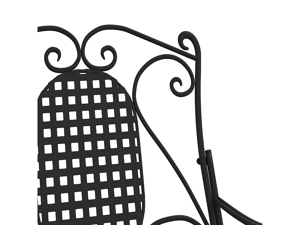 Banc à bascule 84cm Noir Acier