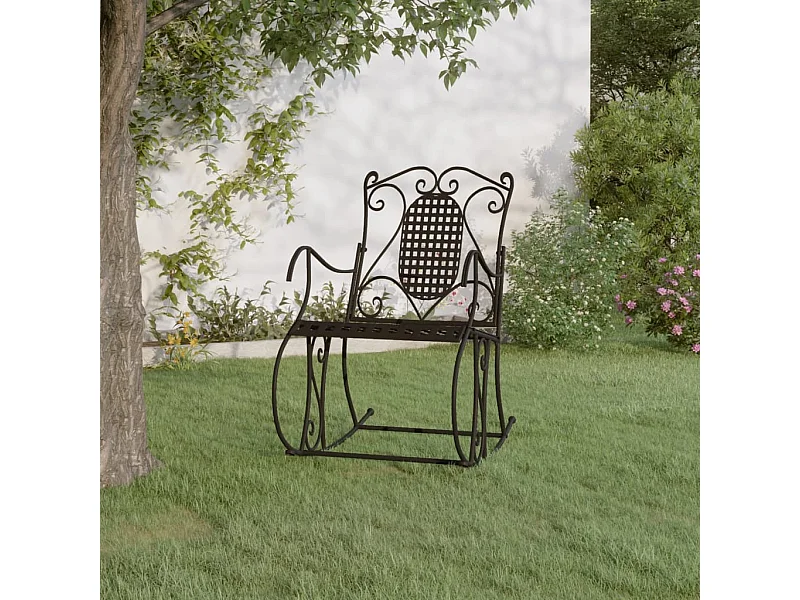 Banc à bascule 84cm Noir Acier