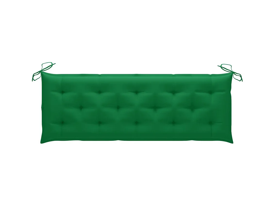 Banc de jardin empilable et coussin 159cm Bois de teck massif 11