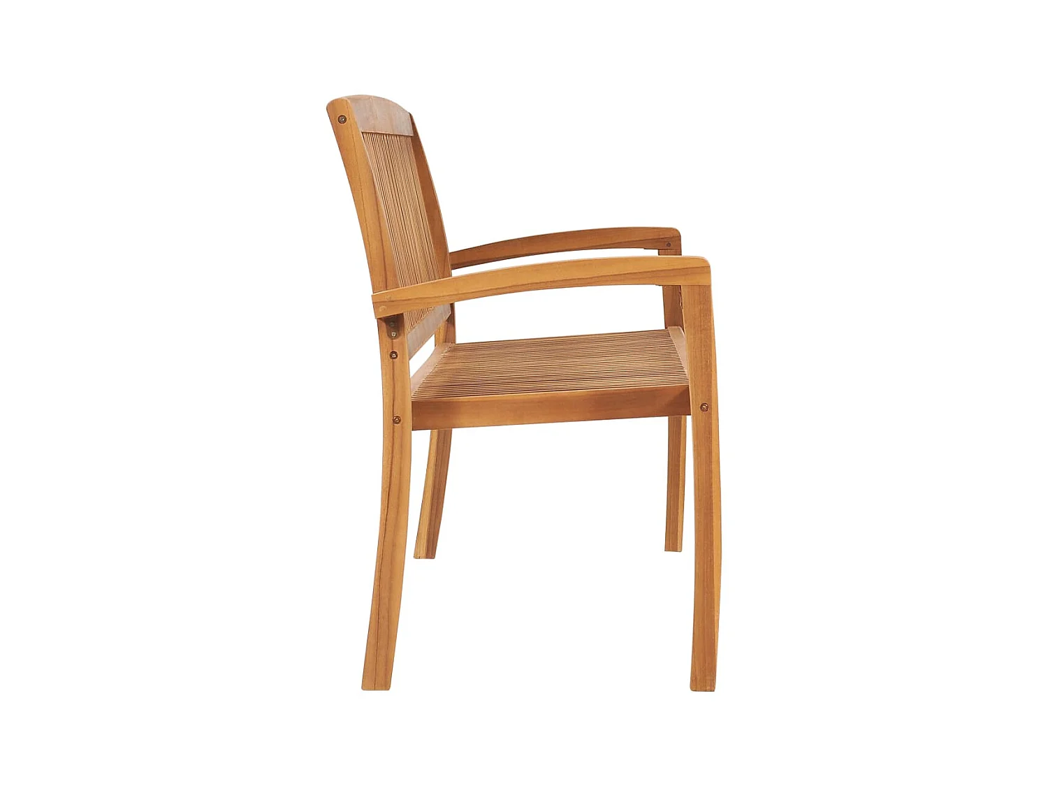 Banc de jardin empilable et coussin 159cm Bois de teck massif 11