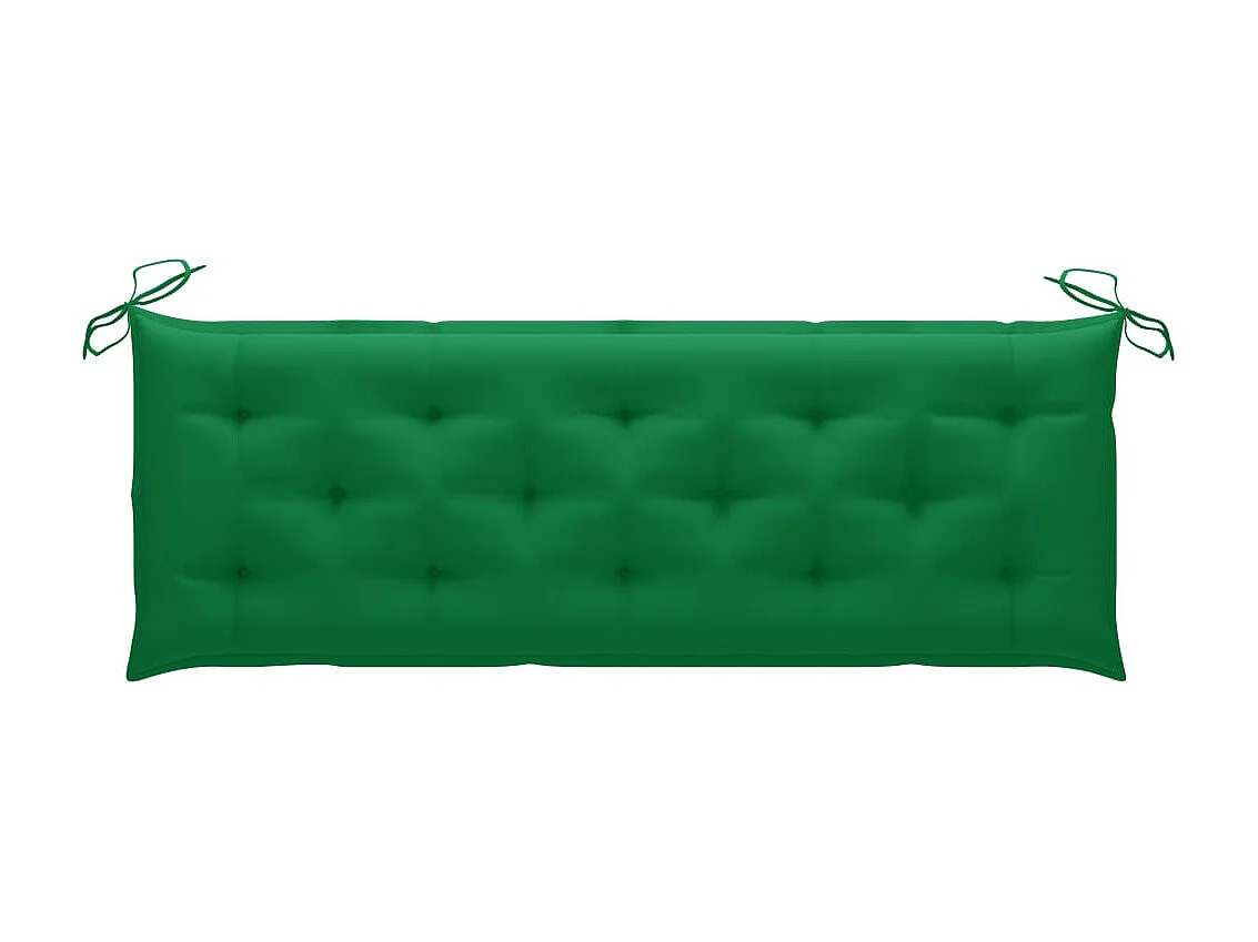 Banc de jardin empilable et coussin 159cm Bois de teck massif 11
